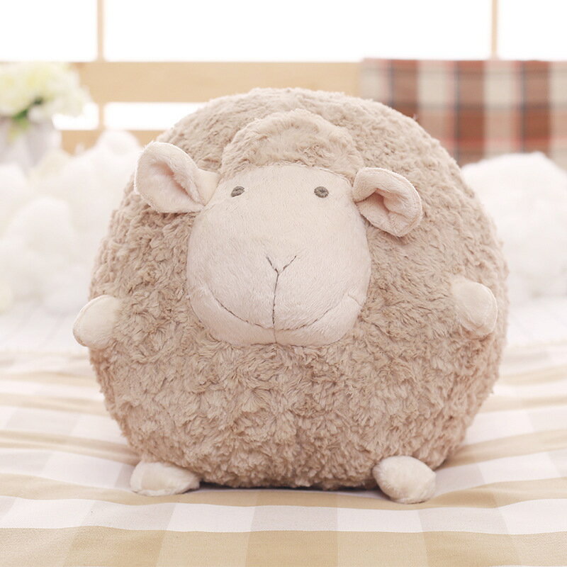 ins韓國親膚圓球羊公仔可愛小羊毛絨玩具嬰童安撫睡眠娃娃