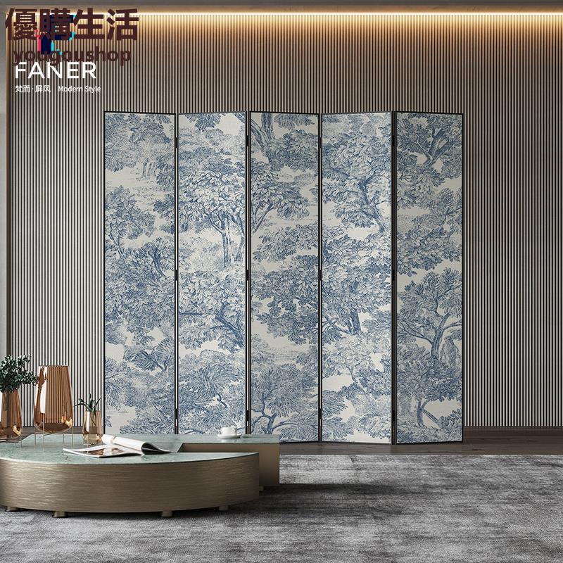 優購生活~定製梵而北歐家用入戶遮擋鋁合金屏風墻隔斷臥室客廳折疊移動現代簡約定製 屏風櫃 屏風 隔間 客廳 玄關櫃 隔板 屏風架訂製 可付費上門安裝