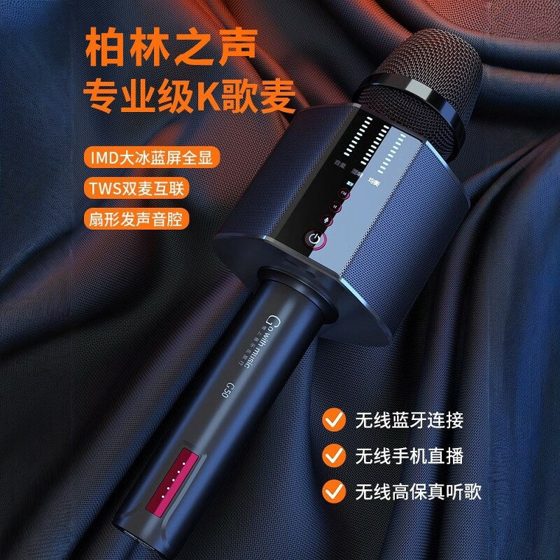 {可打統編 超低價}柏林之聲音響話筒一體麥克風手機戶外無線藍芽家庭ktv唱歌全民K歌