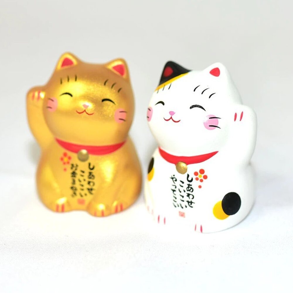 日本藥師窯 錦彩招財貓 附籤詩 4.5cm 迷你招財貓 | 開運小物 開運擺設 開店 財運 風水擺件 - 辦公室招財 日本藥師窯 開運小物 錦彩招財貓 附籤詩 4.5cm 迷你招財貓 開運擺設 開店 財運 風水擺件 日本進口 招財貓
