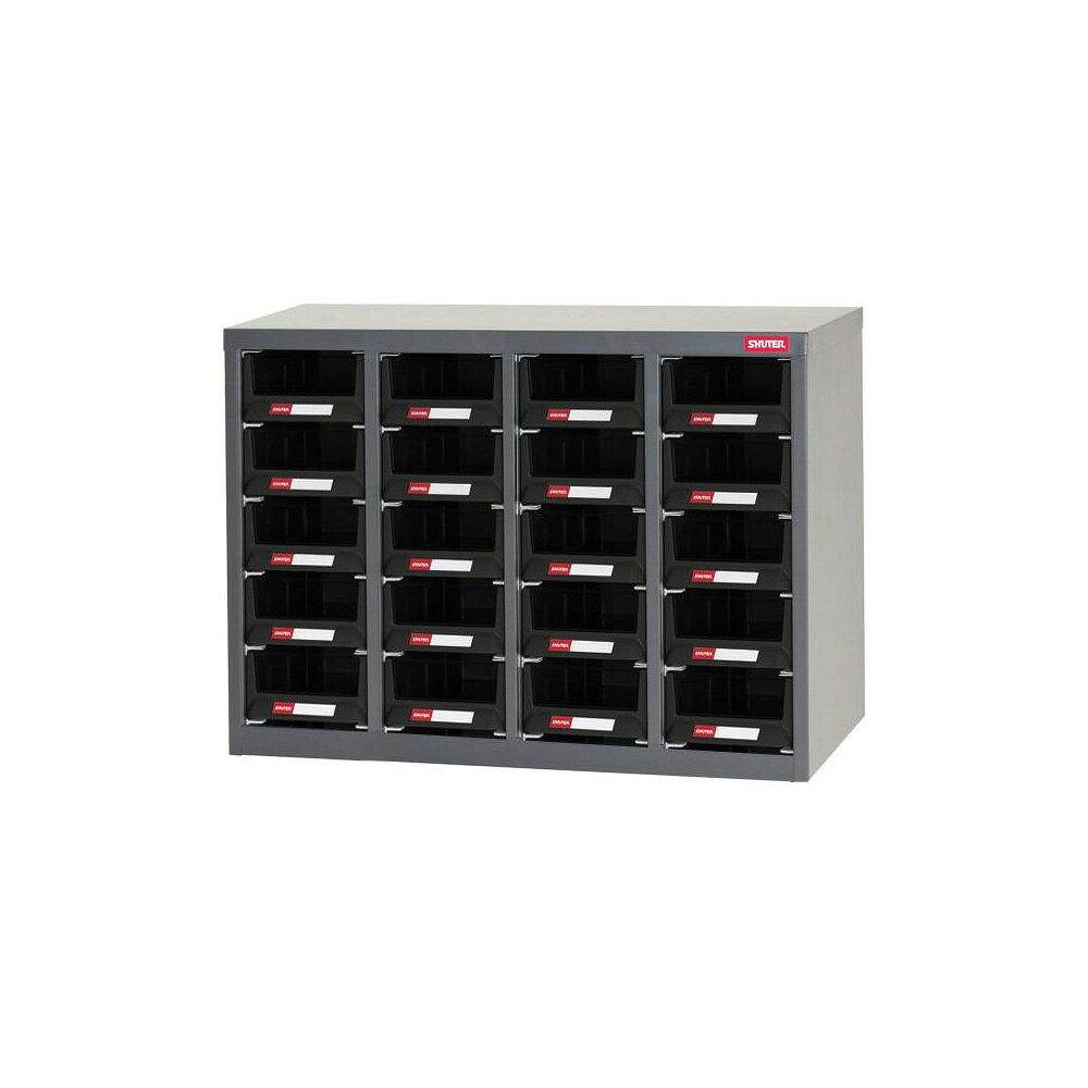 樹德SHUTER 四排 20格 零件櫃 黑抽/組 A6V-420H【APP滿額下單10%點數(單一帳號最高1000點)】9/30止