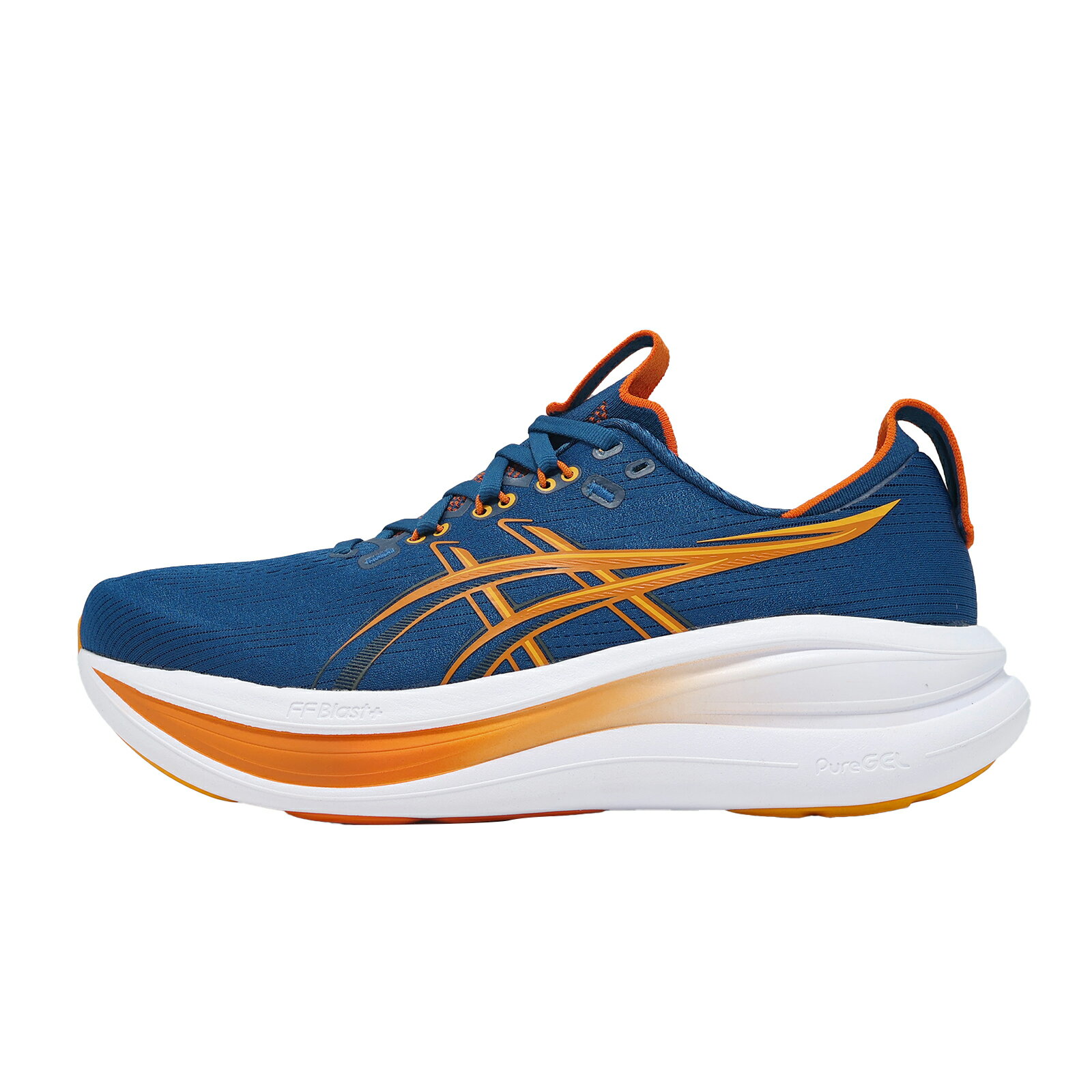 Asics 亞瑟士 慢跑鞋 GEL-Nimbus 28 2E 寬楦 男鞋 藍 橘 緩震 運動鞋 1011C144401