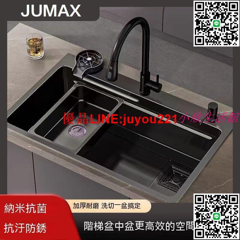現貨 水槽 不銹鋼水槽 廚房洗菜盆 廚房水槽 洗碗池 家用洗碗槽 洗菜池 廚房高階多功能奈米手工水槽加厚不銹