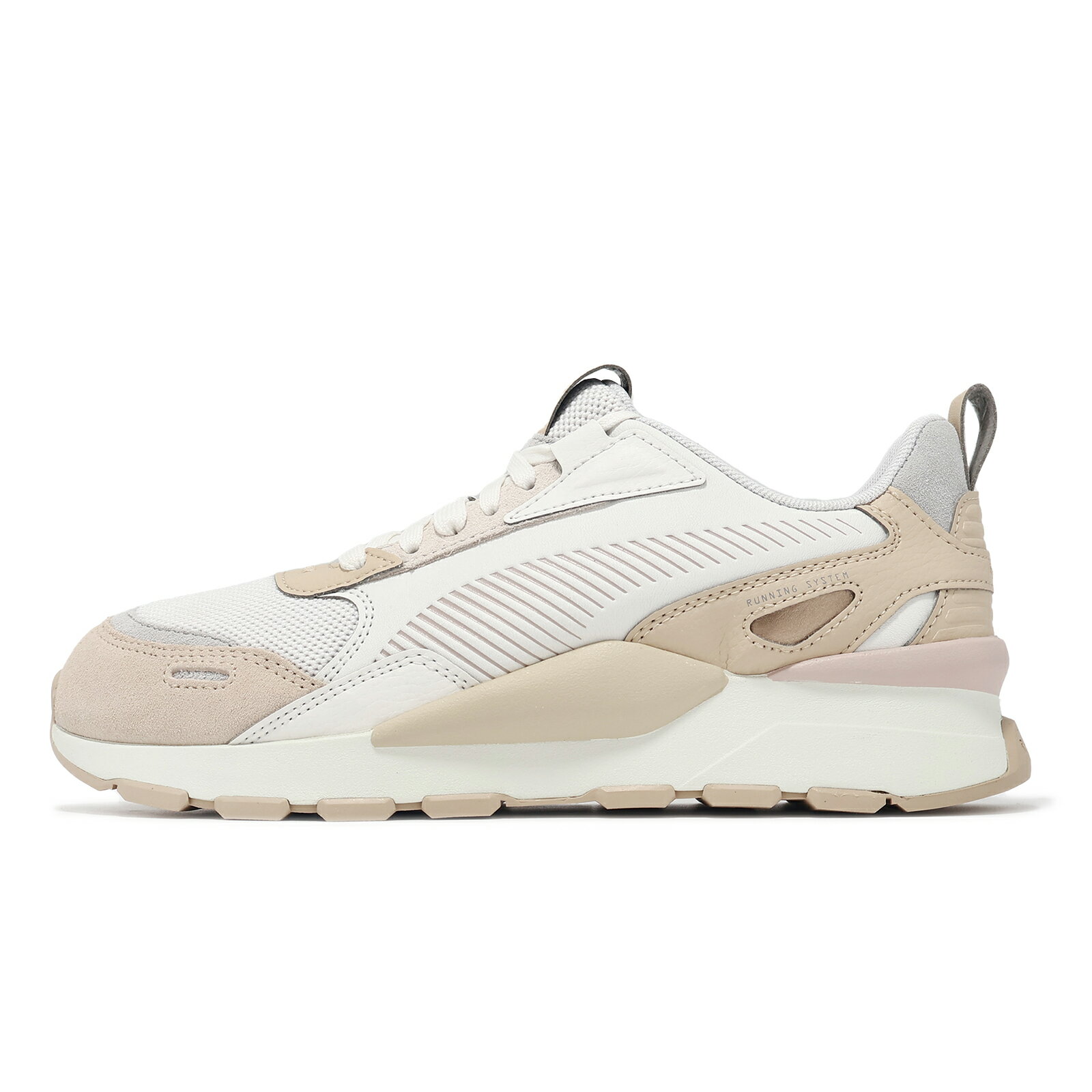 Puma 休閒鞋 RS 3.0 Soft Wns 女鞋 米白 厚底 低筒 皮革 拼接 運動鞋 39314102