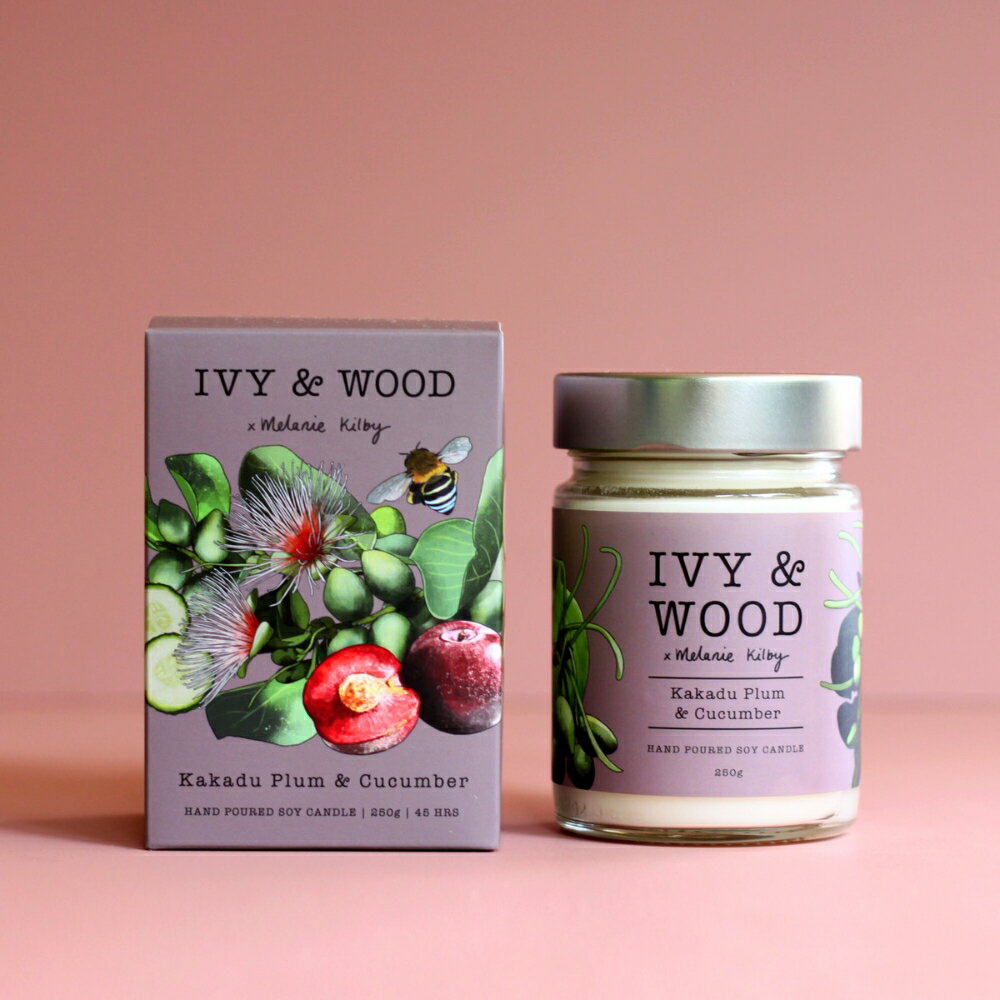 卡卡杜李與青瓜香氛蠟燭 -【IVY&WOOD】天然手作香氛-母親節-現貨直出