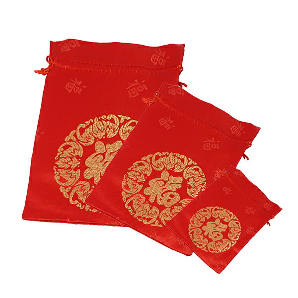 紅色福字束口袋(大 中 小) 抽繩喜糖袋 飾品袋 福字布袋 婚禮糖果禮品包裝袋 錦囊袋 贈品禮品