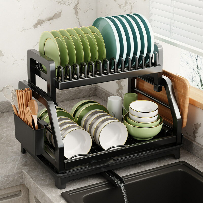 【免運】可開發票 廚房置物架碗架碗碟收納架子家用臺面多功能瀝水放碗盤碗筷收納盒