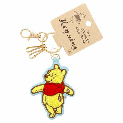 【震撼精品百貨】小熊維尼 Winnie the Pooh ~日本Disney迪士尼 小熊維尼刺繡皮革鑰匙圈-破洞*68824