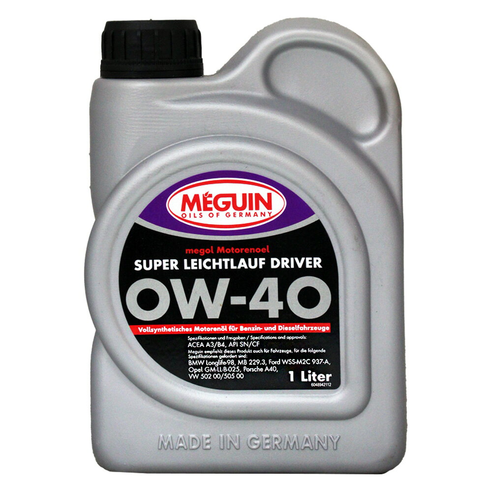 MEGUIN SUPER LEICHTLAUF DRIVER 0W40 全合成機油 #4894