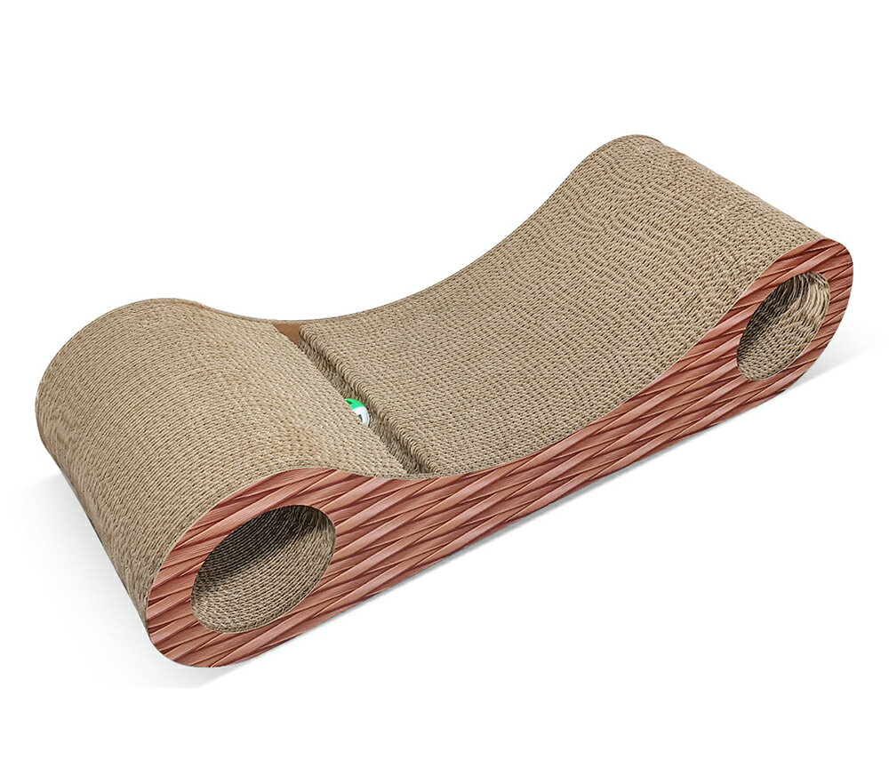 【台灣現貨】高密度高硬度貓抓板 耐抓耐磨貓沙發 貓睡墊貓沙發 雙洞帶鈴鐺貓玩具 3