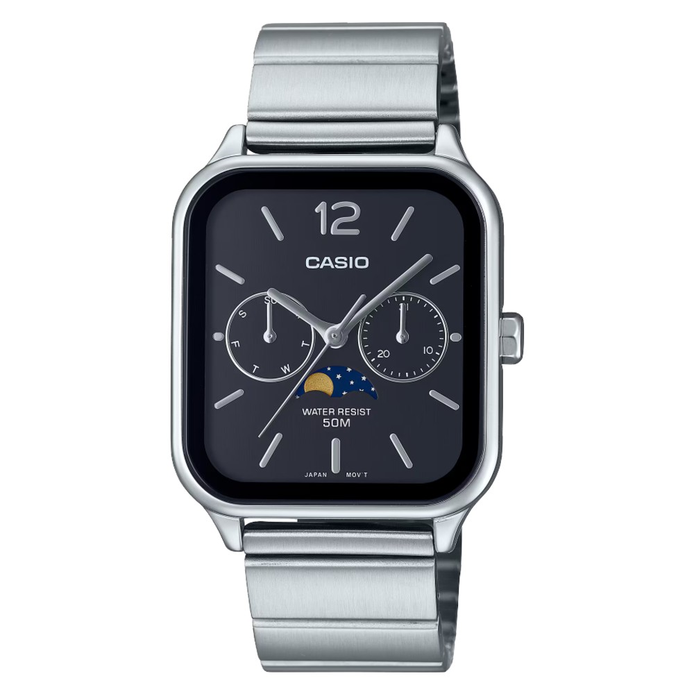 CASIO 卡西歐 MTP-M305D-1AV 經典設計日期顯示時尚月相腕錶 黑 34mm｜樂天領券現折★全館特惠中★指定刷卡回饋10%