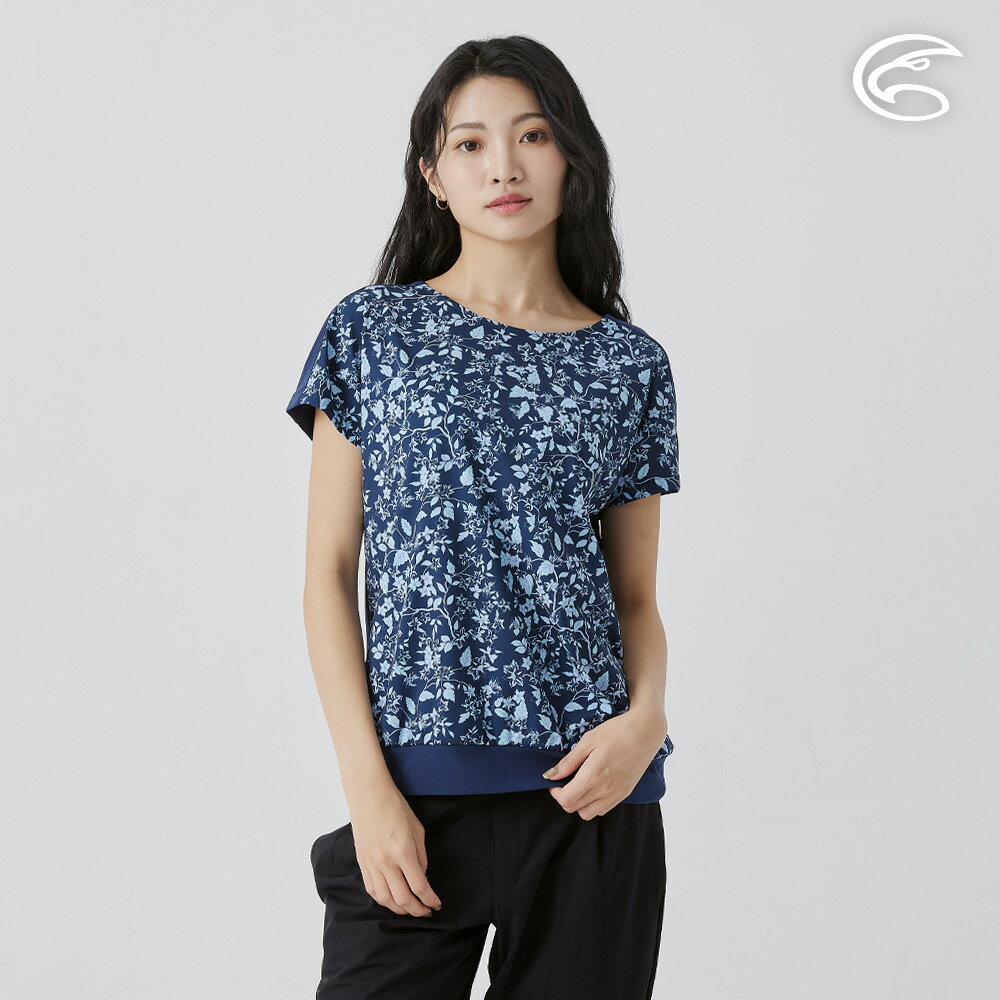 ADISI 女彈性乾爽快排印花上衣 AL2511065 (M-2XL)｜吸濕排汗 快乾 排汗衣