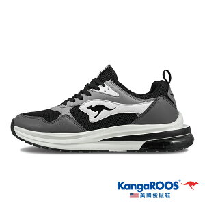 KangaROOS美國袋鼠鞋 男鞋 CAPSULE 2 太空科技 氣墊 跑鞋 運動鞋 [KM32030] 黑/灰【巷子屋】