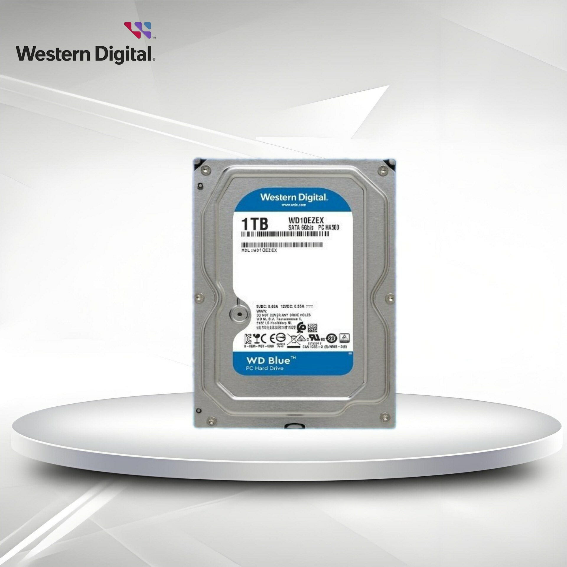 全新西部資料(WD)藍盤 1TB 2TB 4TB 6TB適用臺式機械硬碟WD10EZEX【北歐家居生活】