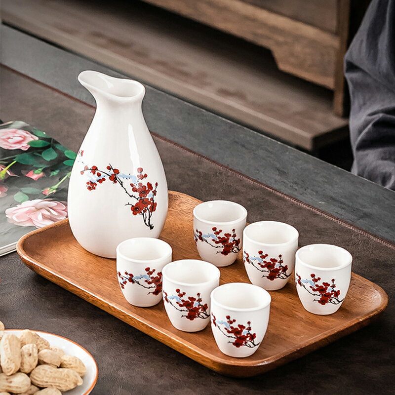 陶瓷酒具套裝白酒酒盅分酒器家用中式黃酒烈酒熱酒溫酒壺一口杯O