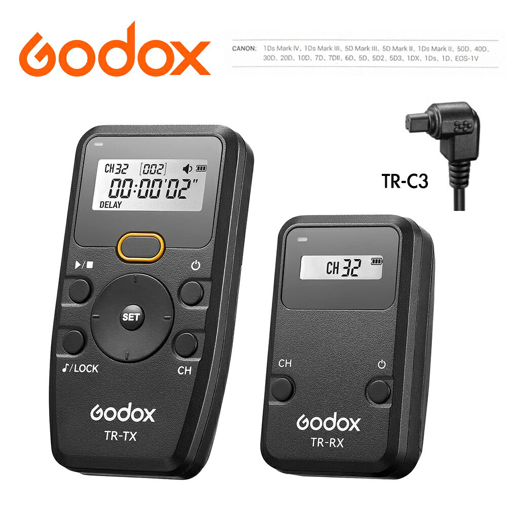 【eYe攝影】現貨 GODOX 神牛 TR-C3 無線定時 快門線 R5 R3 R5C 1D 5D3 6D2 7D2