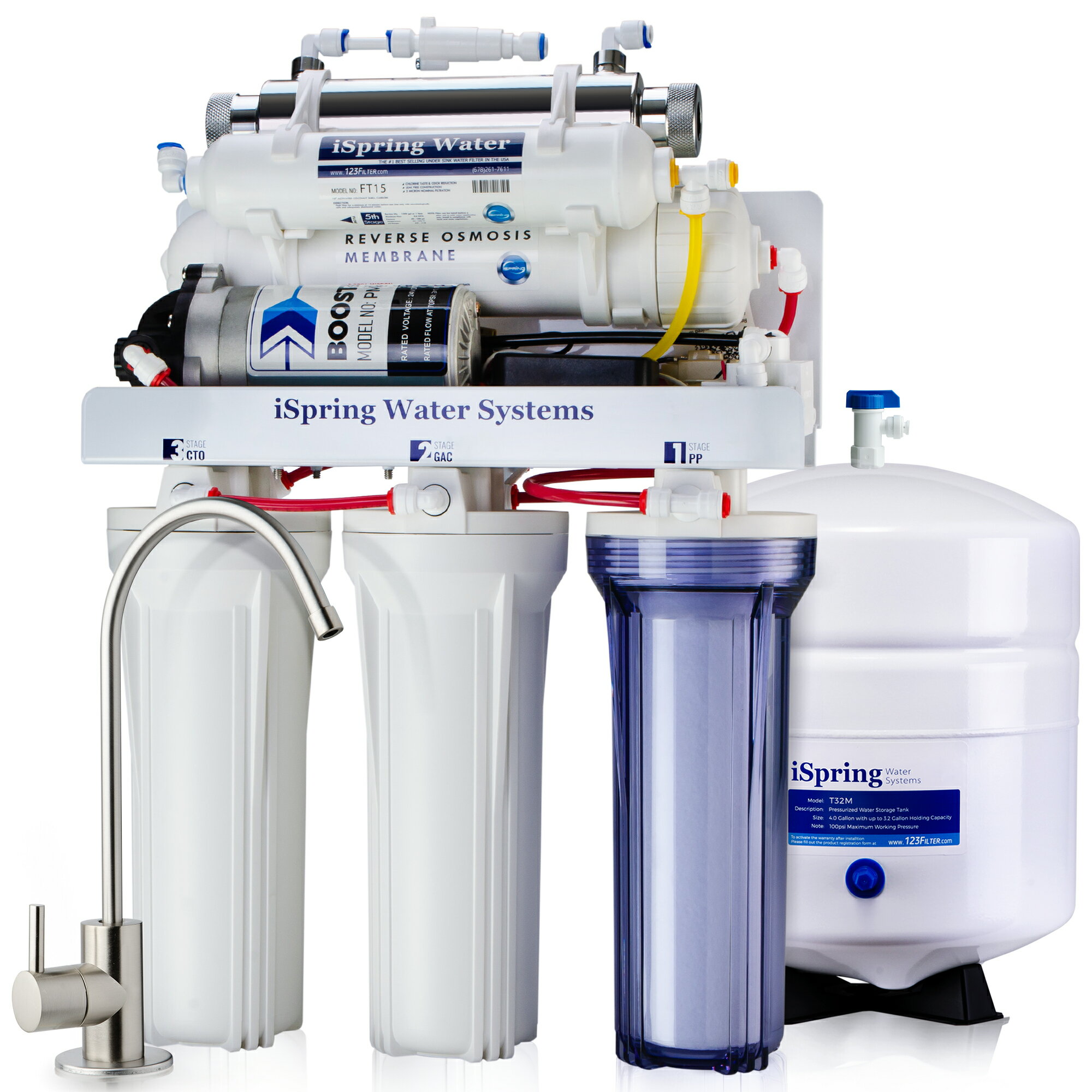 Ispring Water Systems 100gpd 6 Stage Reverse Osmosis Ro Uv Water