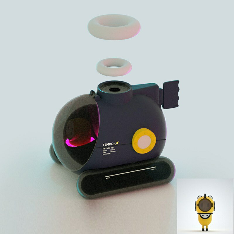 HEY MIX糖波1號 吐圈圈潛水艇加濕器 桌面小型噴煙霧圈 家用創意 生日禮物 加濕器 聲控加濕器 科技創意加濕器 7