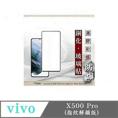 滿版 透明 螢幕保護貼 VIVO X500 Pro 指紋解鎖版 2.5D滿版滿膠 彩框鋼化玻璃保護貼 9H 螢幕保護貼