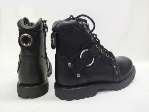 ORIS 時尚 機車 戰鬥靴 皮鞋 休閒皮鞋 真皮皮鞋 尺寸40~44 抗滑 耐磨 黑 S8926C01【大自在運動休閒精品店】 4