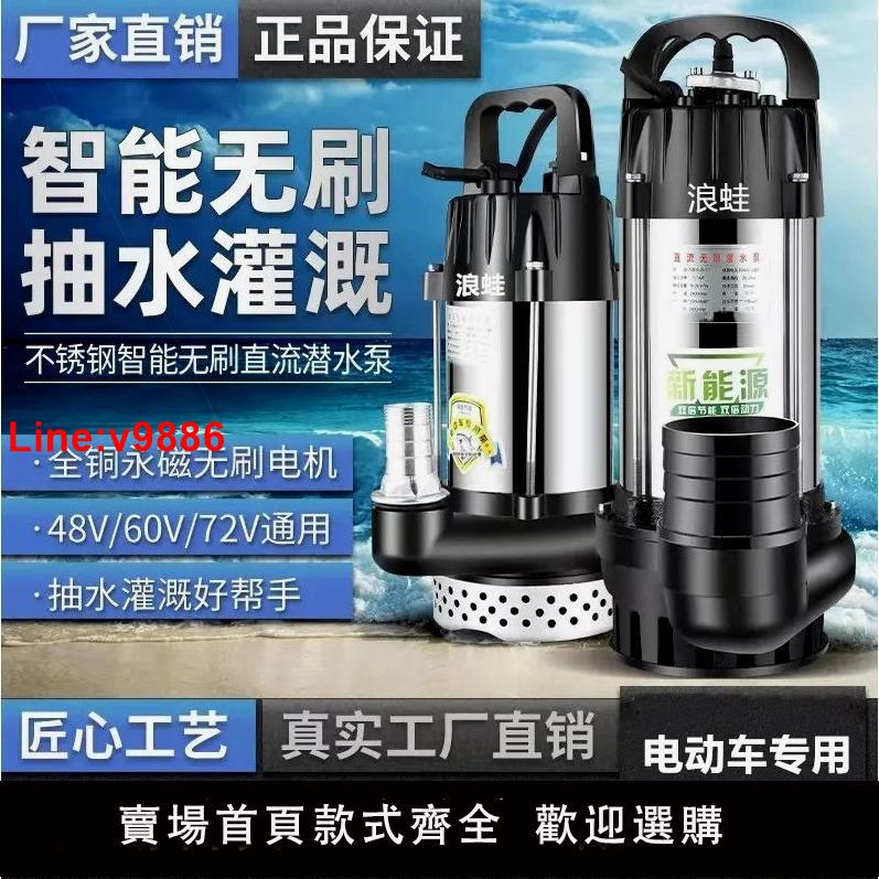 【臺灣公司 超低價】德國進口無刷直流潛水泵48V60V72V大流量3寸4寸電動電瓶車農用灌