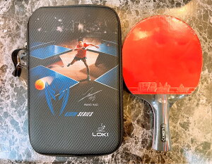 【H.Y SPORT】LOKI 雷神X-3 桌球拍 刀板 負手拍(奧運冠軍代言) 贈3顆桌球 贈硬殼全拍套