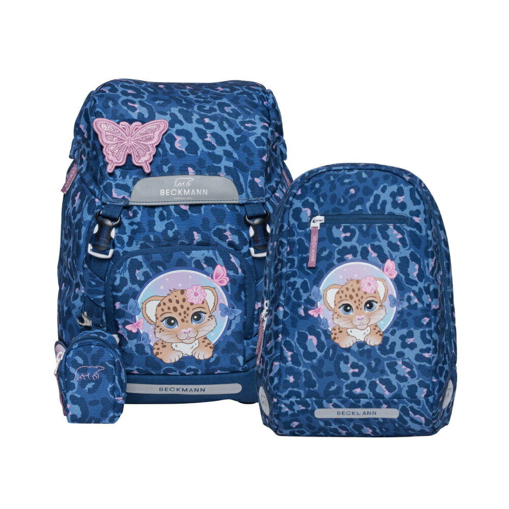 【毒】Beckmann Classic 22L 兒童護脊書包+Gym 12L輕便後揹包 - 夢幻小獵豹