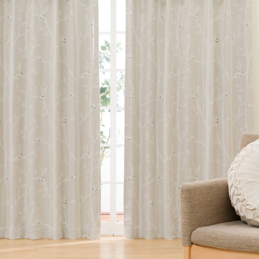 遮光2級 隔熱 窗簾 長尾山雀 SHIMAENAGA DH136 100×200×1 NITORI宜得利家居 0