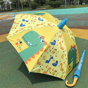 新款兒童雨傘加厚卡通恐龍汽車小學生男女孩長柄寶寶幼兒園公主傘