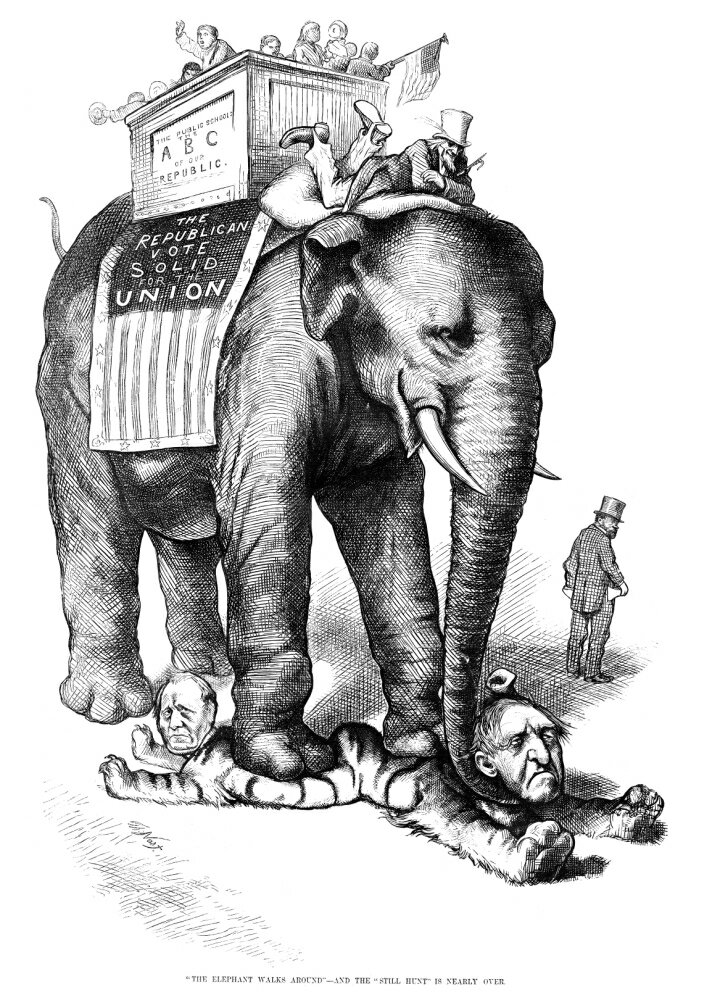 Posterazzi: Nast Election 1876 NThe Elephant Walks Around - And The ...