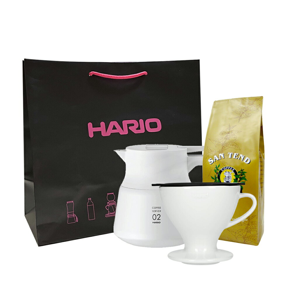 保溫壺手沖咖啡組-HARIO V60不鏽鋼保溫咖啡壺600ml&W60濾杯 附提袋 贈上田 曼巴咖啡粉半磅