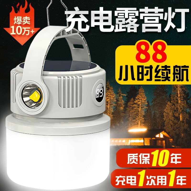 【臺灣公司 可打統編】露營燈太陽能戶外可充電超長續航帳篷燈應急燈野營燈充電式照明燈