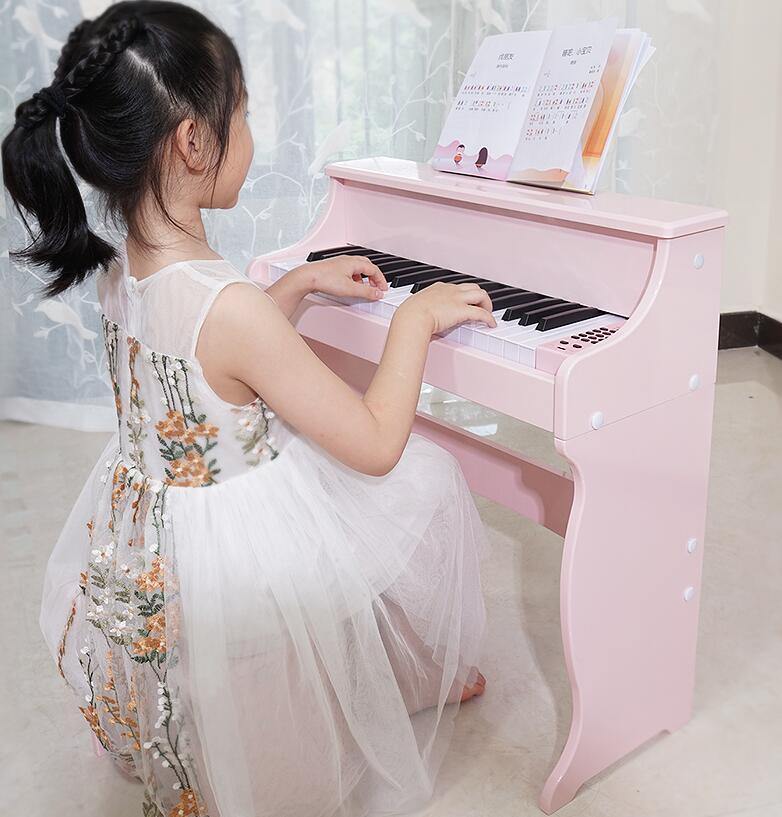 電子琴 鋼琴 兒童玩具琴 樂器 俏娃兒童小鋼琴木質電子鋼琴寶寶嬰兒玩具 樂器啟蒙生日禮物可彈奏 全館免運