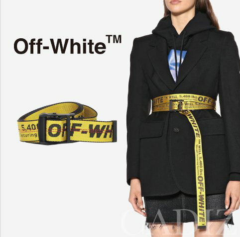 義大利正品 Off-White Industrial belt 經典黑釦中性寬版腰帶