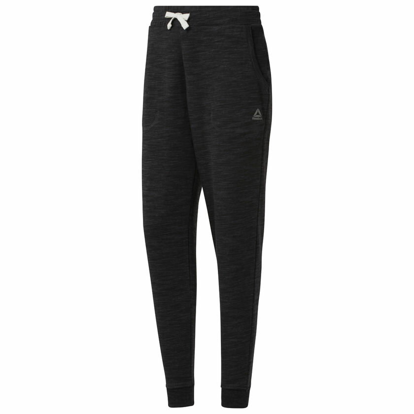 REEBOK TRAINING ESSENTIALS MARBLE PANTS 女裝 長褲 棉質 縮口 舒適 灰【運動世界】D95536