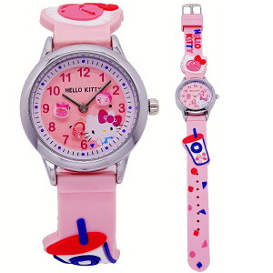 Hello Kitty 時尚玩意兒個性俏麗腕錶-淺粉紅-LKT073LWPP