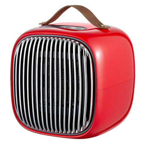 RAKU【日本代購】2秒快速加熱 陶瓷暖風機 電暖器 傾斜斷電 3檔切換溫風-紅 0