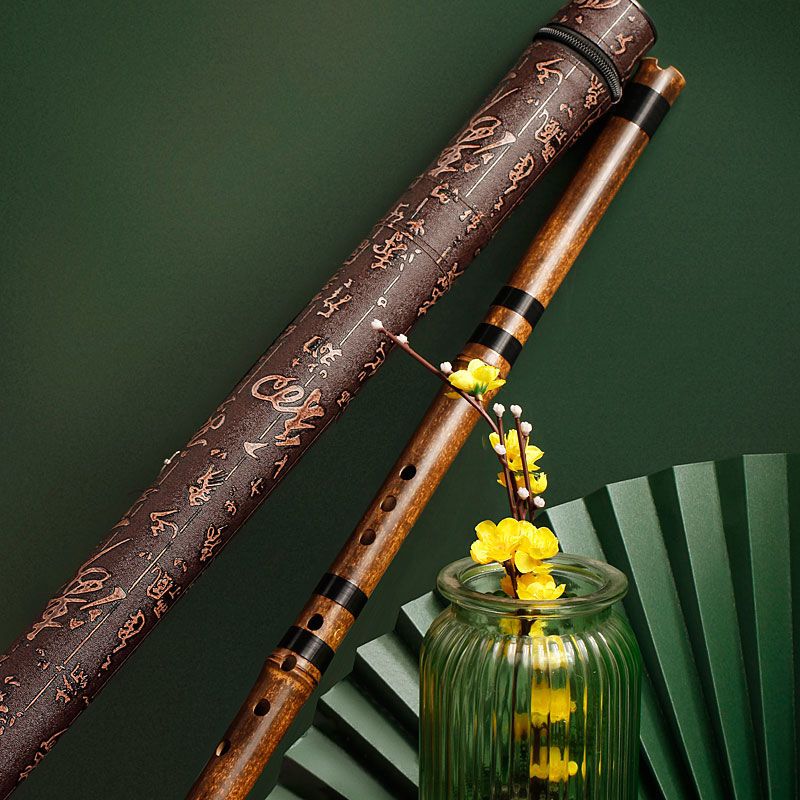 【台灣公司 超低價】伶吟民族樂器專業演奏級一節紫竹洞簫G成人入門六八孔素蕭包郵F調 3