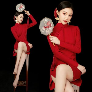復古中國風主題攝影服裝影樓新款性感旗袍國潮藝術照個人寫真服裝