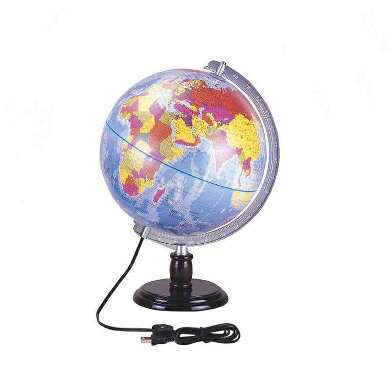 徠福 一次成型地球儀12"(燈光) 45CM / 個 NO.1155【APP滿額下單4%點數(單一帳號最高1000點)】7/31止