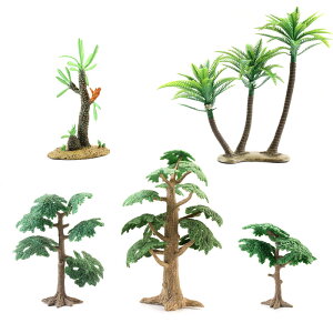 侏羅紀世界仿真植物模型遠古樹動物配套場景兒童玩具假樹