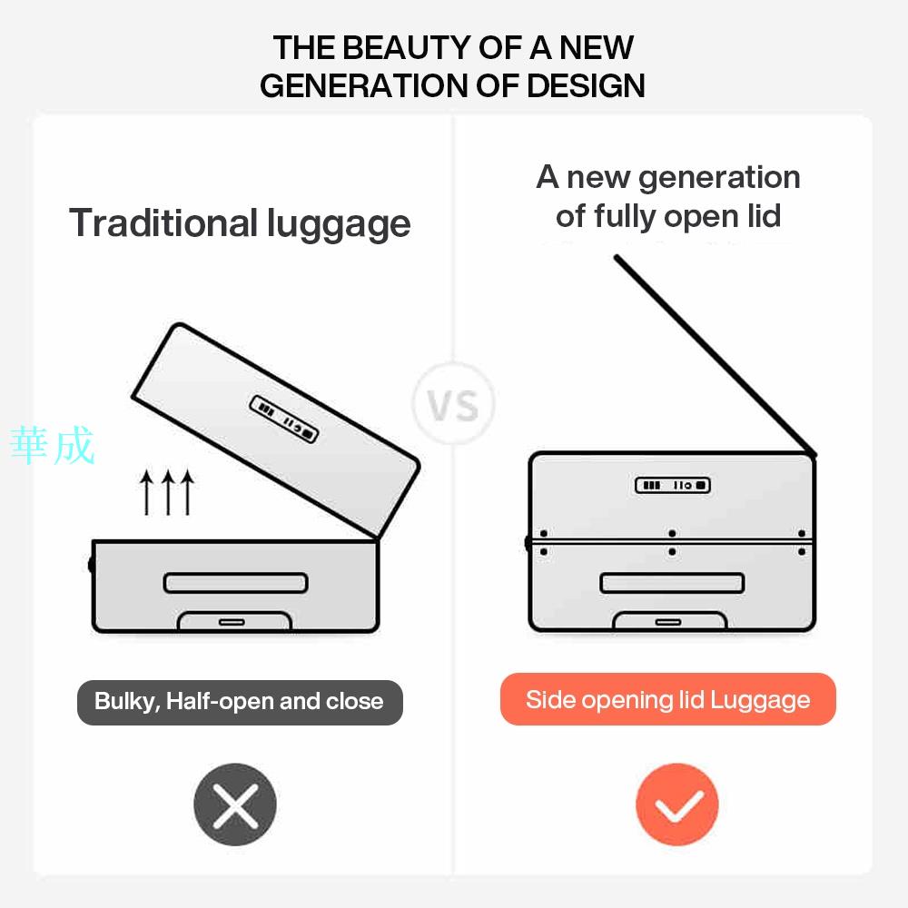 №漢克新前開式鋁製框架板載手提箱女士 20 英寸 TSA 密碼 Lo 行李箱 24 英寸時尚 Che 6