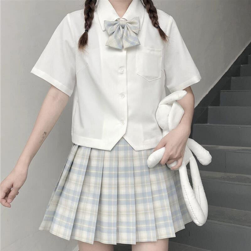 基礎/上衣日系款小眾長袖jk制服白襯衫女學院短款設計感襯衣短袖