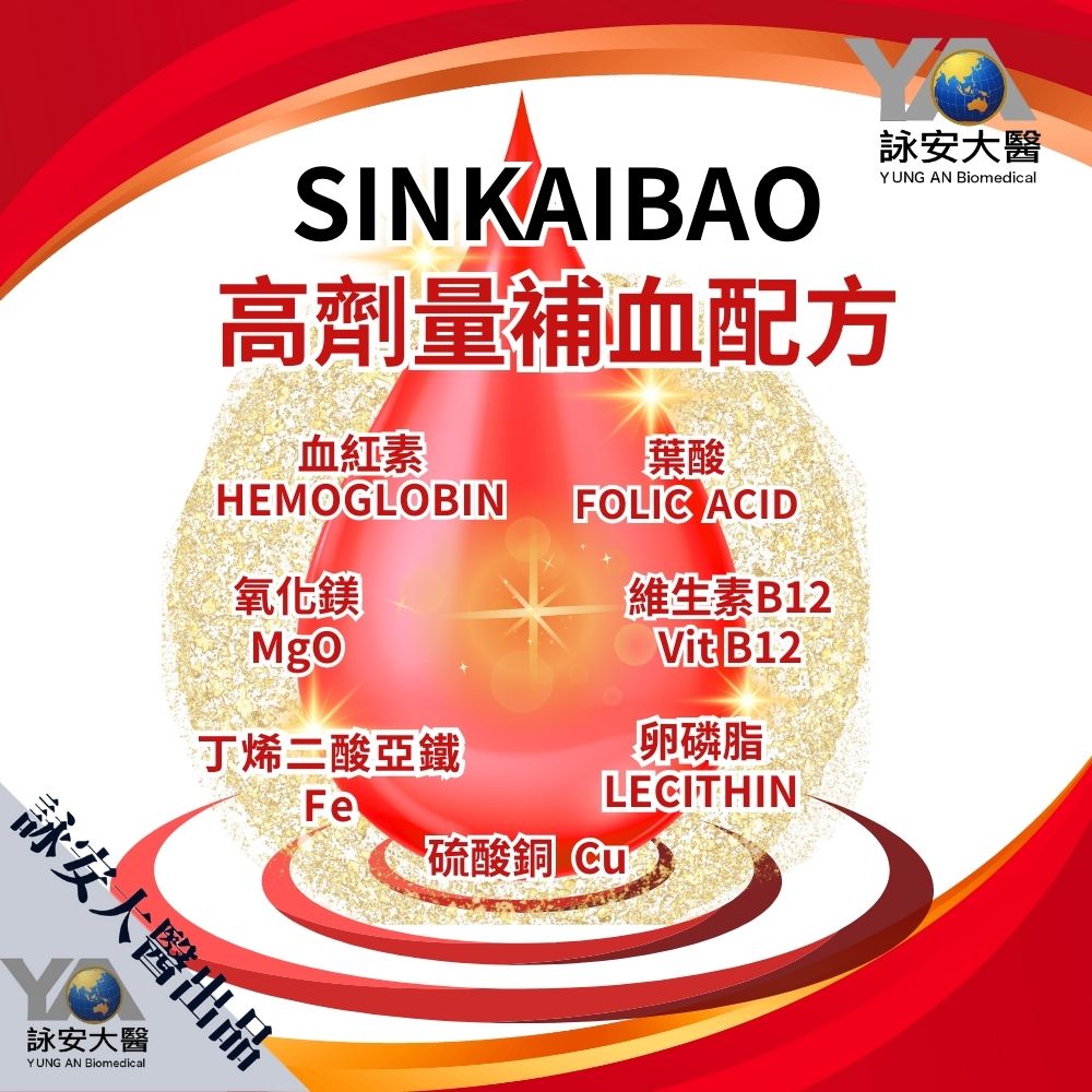 美國進口 高劑量 鐵劑 SINKAIBAO 新凱寶原味軟膠囊(50顆/盒) 血紅素 / 維生素B12/葉酸 【詠安商城】 3