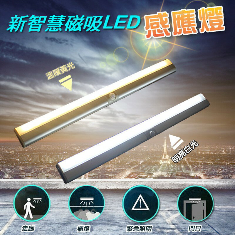 [現貨] 磁吸式感應燈 小夜燈 LED感應燈 櫥櫃燈 床頭燈 裝飾燈 露營燈 小夜燈 展示燈 新智慧磁吸LED感應燈