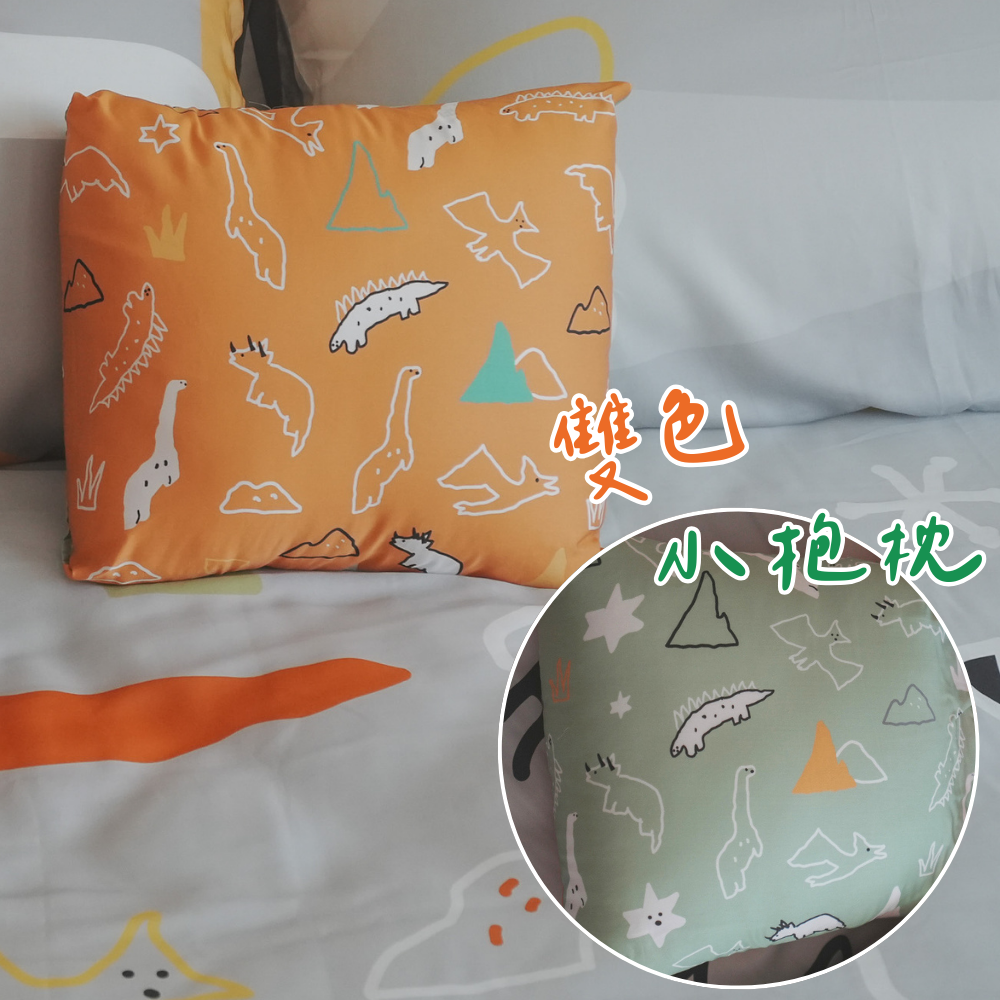 夜遊侏羅紀 雙色小抱枕 插畫家聯名款▮馬卡龍腳趾▮ 100%天絲 台灣製 天絲抱枕 禮物首選