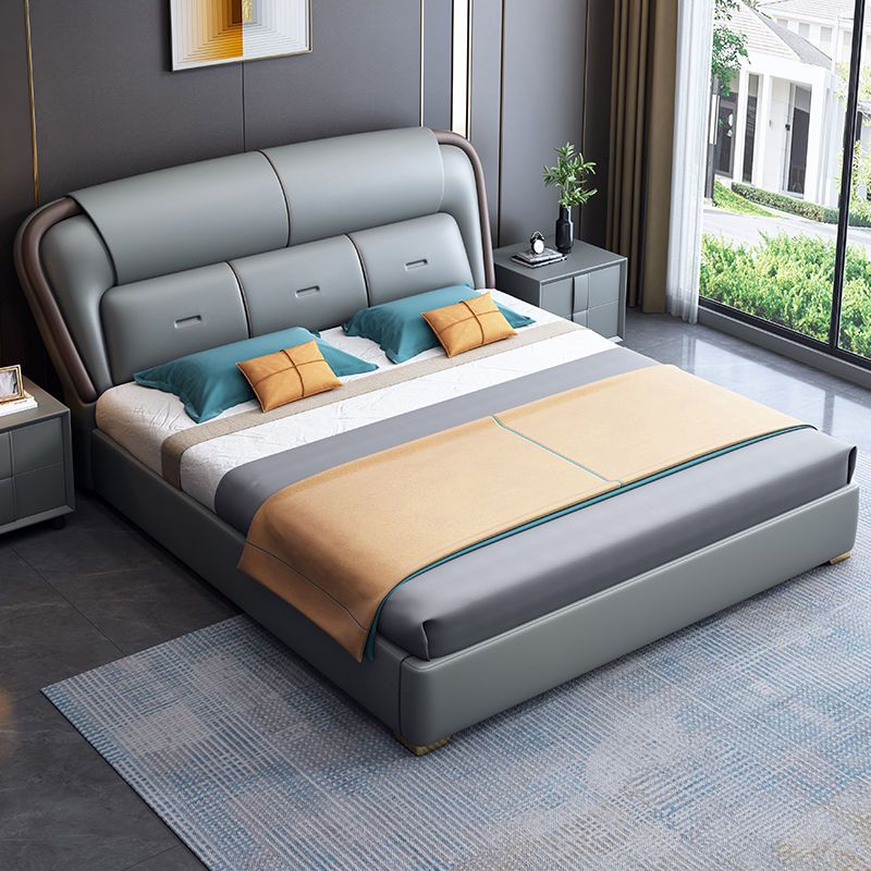 皮床新款真皮床床1.8米現代簡約儲物主臥室1.5M輕奢雙人軟包大床