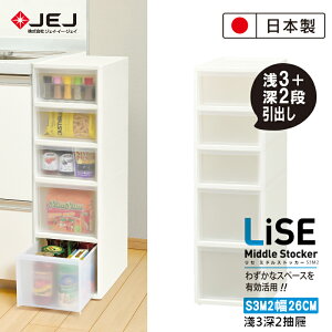 【日本JEJ ASTAGE】MIDDLE系列 小物收納 抽屜 隙縫櫃 S3M2/小3層中2層
