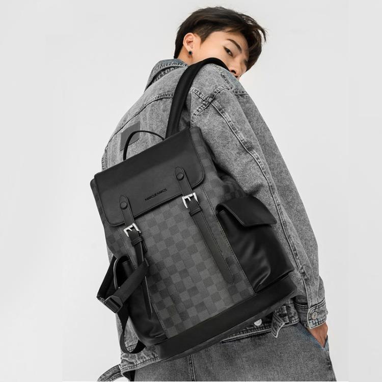 後背包男年新款男士背包歐美時尚旅行包奢侈品牌電腦包
