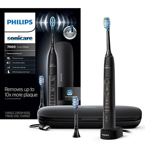Philips【美國代購】飛利浦 電動牙刷 Sonicare ExpertClean 7500 HX9690/05 - 黑色